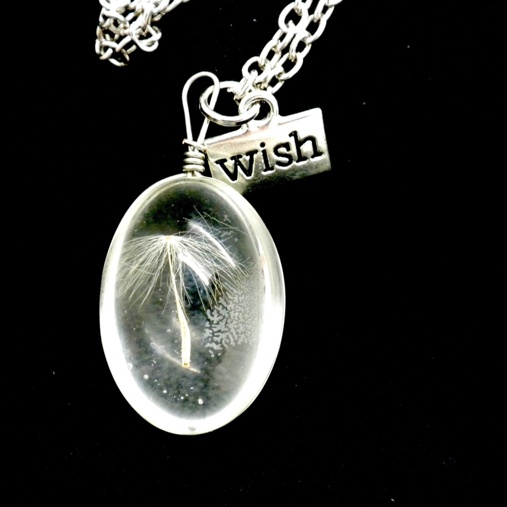Dandelion Seed Wish Pendant Necklace